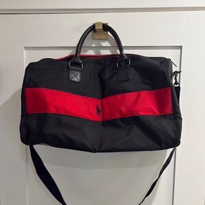 Polo by Ralph Lauren Black and Red Duffel Bag